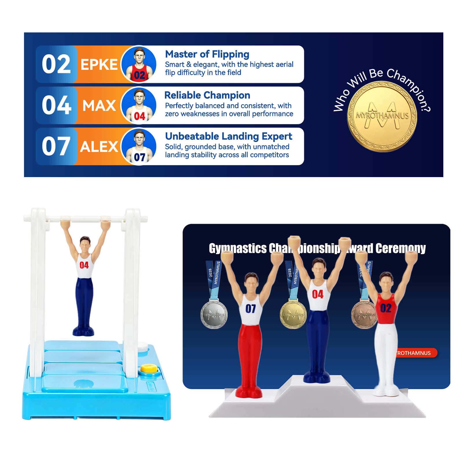 CP7100 Gymnastics Champion STEM Toy with 3 Unique Athletes - Image 7